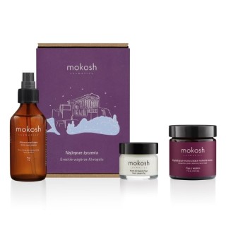 Mokosh Gift Set Greek Hill of Akopolus Face mask 60 ml + Face cleansing gel 100 ml + Face cream 50 ml