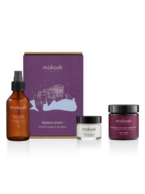 Mokosh Geschenkset Greek Hill of Akopolus Gesichtsmaske 60 ml + Gesichtsreinigungsgel 100 ml + Gesichtscreme 50 ml