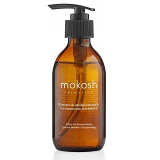 Mokosh Shampoo voor medium poreus, mat haar met droge punten Groene Thee met Bergamot 200 ml