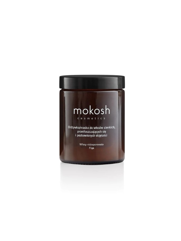 Mokosh Conditioner/Masker voor laag poreus, dun, vettig en volumeloos haar Vijg met Houtskool 180 ml