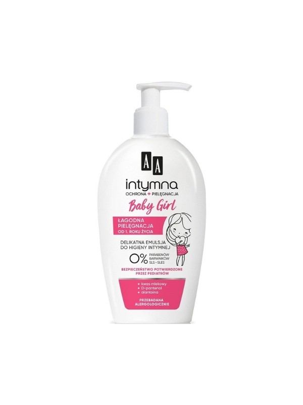 AA Intimate Baby Girl delicate emulsie voor intieme hygiëne vanaf 1 jaar 300 ml