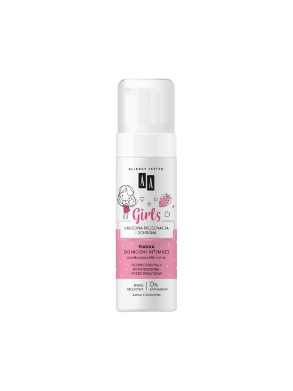 AA Girls Mild Schuim voor intieme hygiëne Aardbei 150 ml