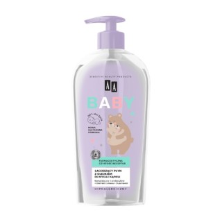 AA Baby Verzachtende Fluid met olie voor wassen en baden 400 ml