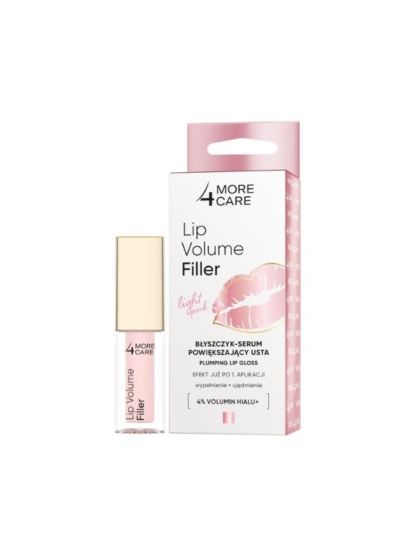 More 4 Care Lip Volume Filler Lip gloss - lip enlarging serum Light Pink 4.8 g