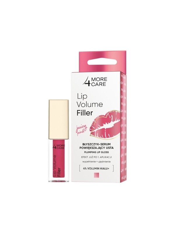 More 4 Care Lip Volume Filler Lipgloss - lipvergrotend serum Juicy Pink 4,8 g