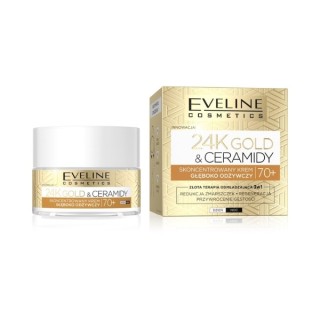 Eveline 24K Gold & Ceramiden Geconcentreerde Gezichtscrème 70+ Diep Voedend 50 ml