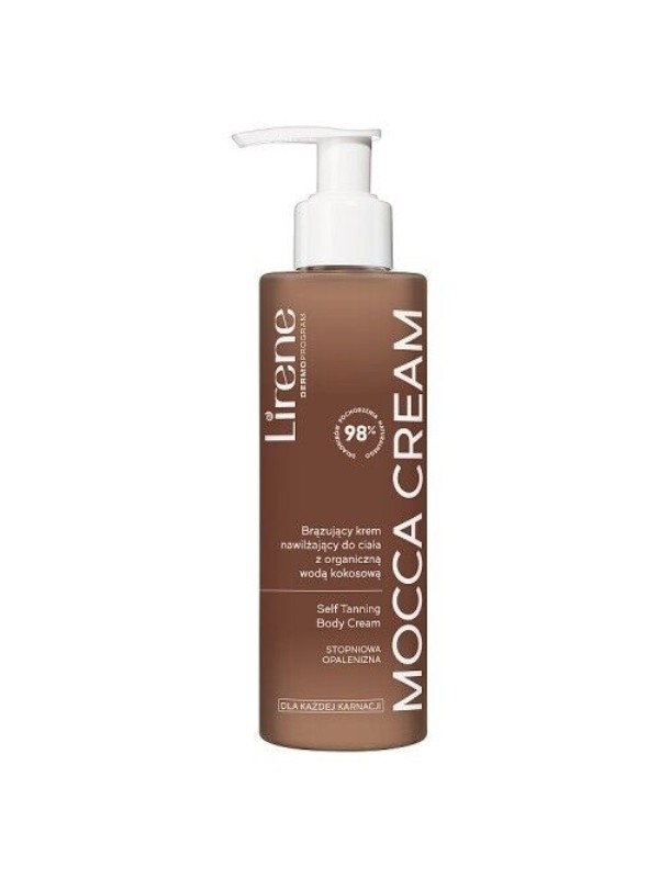 Lirene Zelfbruinende Body Cream bronzing Hydraterende bodycrème met biologisch kokoswater Mocca Cream 190ml