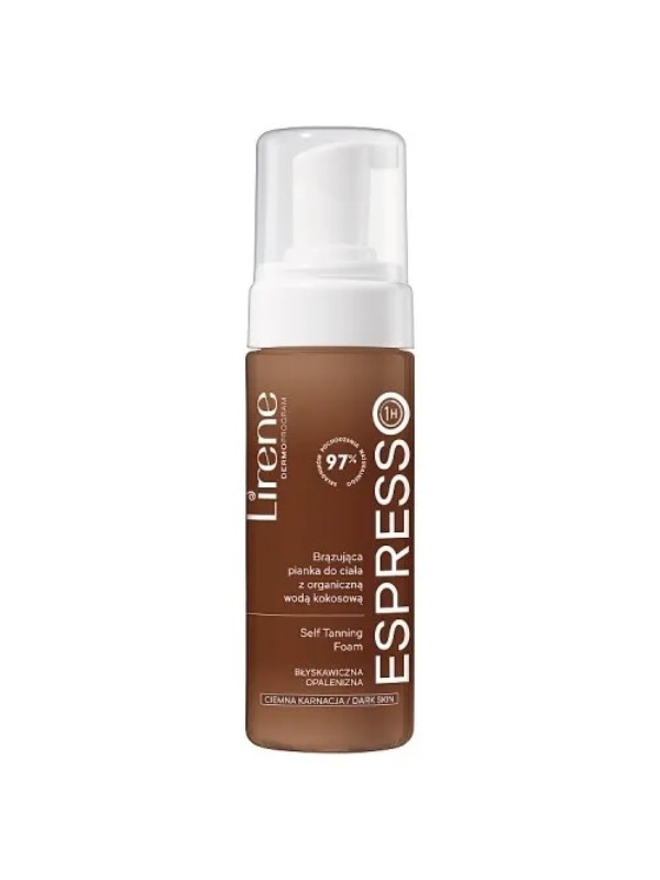 Lirene Self Tanning Foam bräunender Körperschaum mit Bio-Kokoswasser Espresso 150 ml