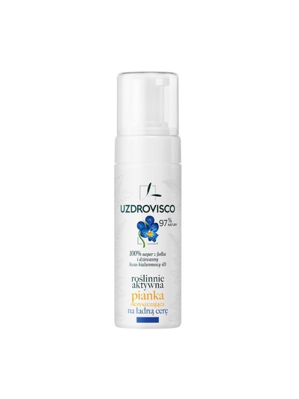 Uzdrovisco plant-active cleansing facial foam for beautiful complexion Violet 150 ml