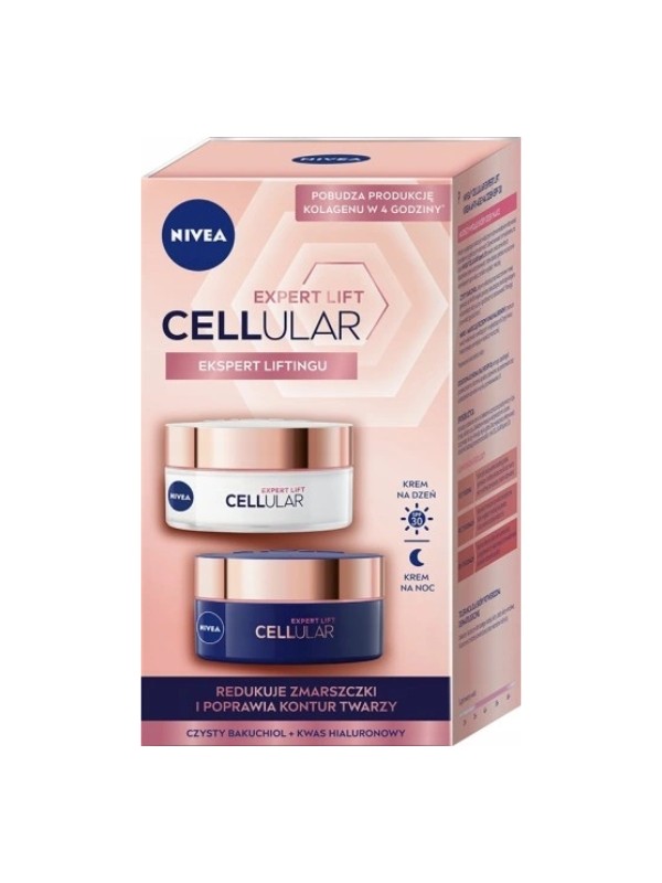 Nivea Cellular Expert Lift Anti-Aging Cadeauset Daggezichtscrème SP30 50ML+ Nachtgezichtscrème 50 ml