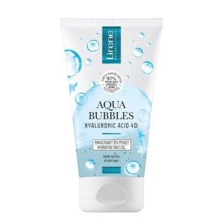 Lirene Aqua Bubbles Hyaluronic Acid 4D feuchtigkeitsspendendes Gesichtsreinigungsgel für alle Hauttypen 150 ml