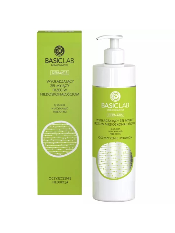 BasicLab Dermatis smoothing facial cleansing gel against imperfections 5 % BHA 300 ml