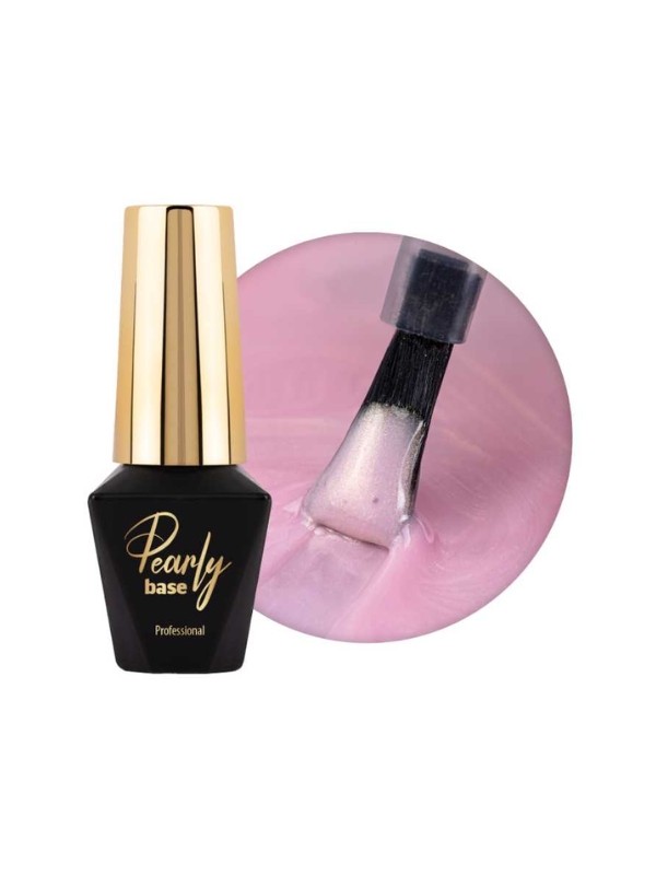 MollyLac Pearly Base opbouwende nagelbasis Golden 10 g