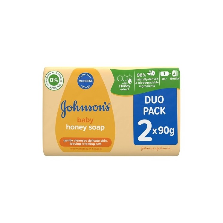 Johnson's Honey bar soap, two-pack 2x90 g