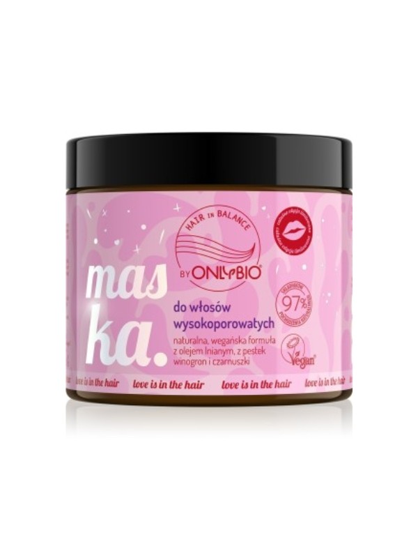 ONLYBIO Hair in Balance Love is in the Haarmasker voor hoog poreus haar 400 ml