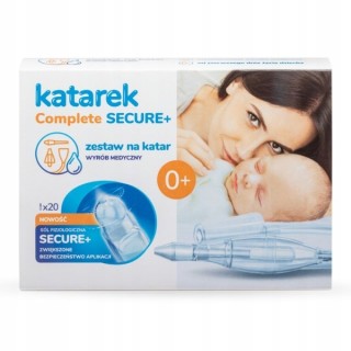 Katarek Complete Secure+ loopneusset: stofzuigeraspirator en 20 flessen fysiologische zoutoplossing