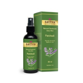 Sattva Ayurveda Patchouli natuurlijke deodorant - lichaamsmist 80 ml