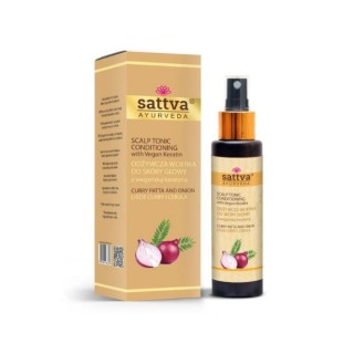 Sattva Ayurveda voedende hoofdhuidlotion Currybladeren en ui 100 ml