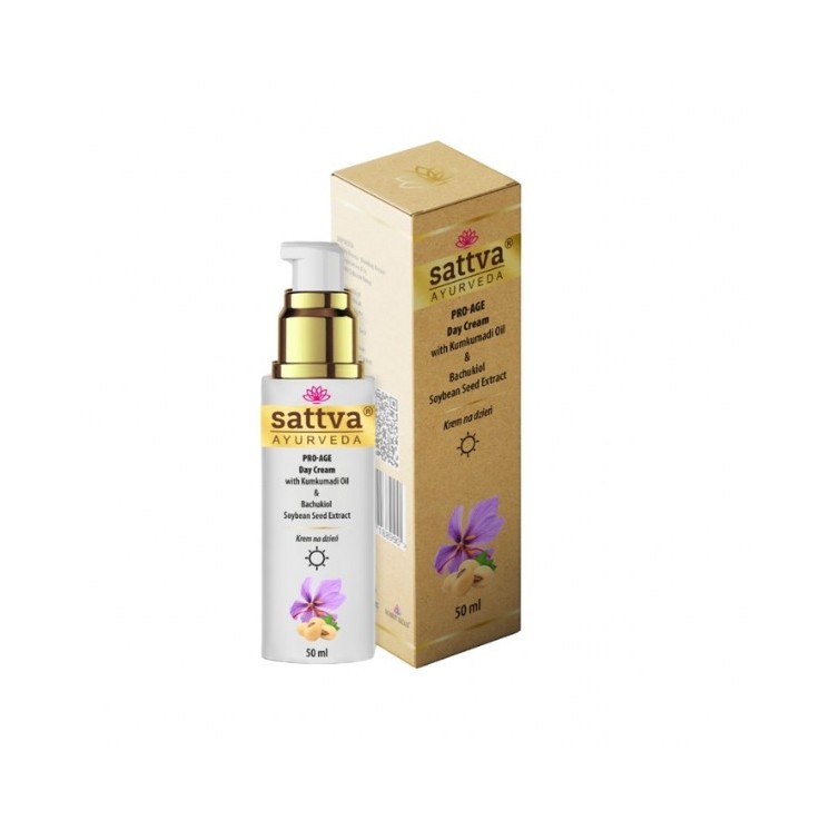 Sattva Ayurveda Pro Age Daggezichtscrème met Kumkumadi-olie en Bakuchiol 50 ml