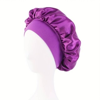 Satin Sleeping Cap Deep Volet 1 piece