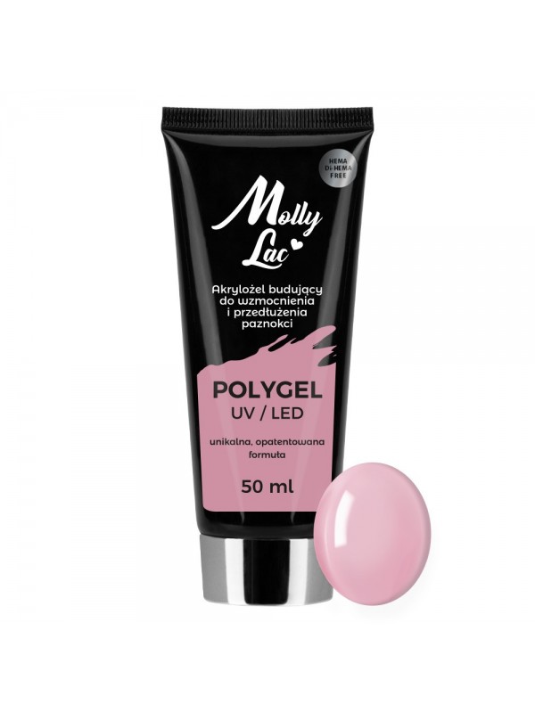 MollyLac Polygel building acrylic gel Mollylac Hema/di-Hema French Pink 50 ml