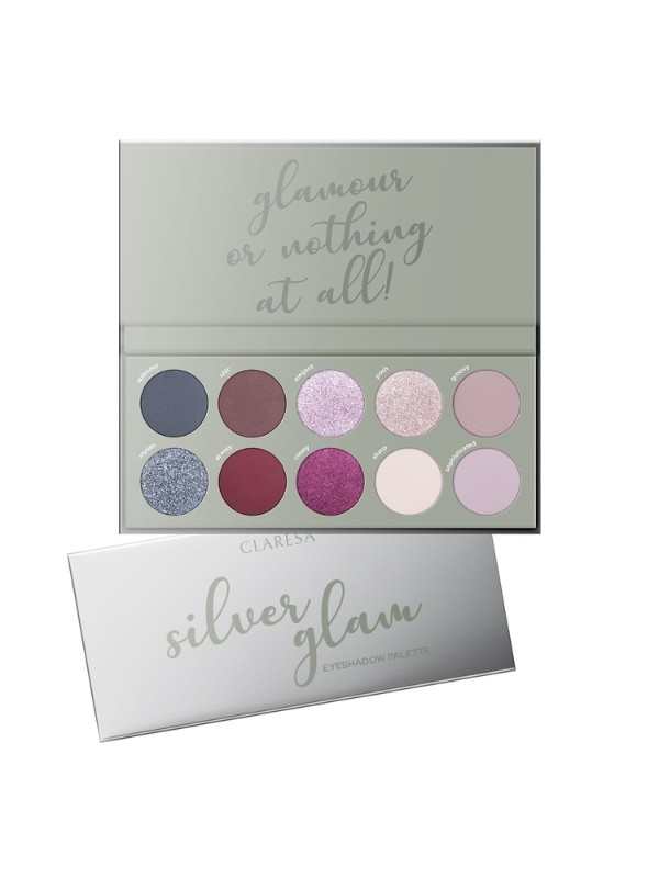 Claresa Silver Glam eye shadow palette 12 g