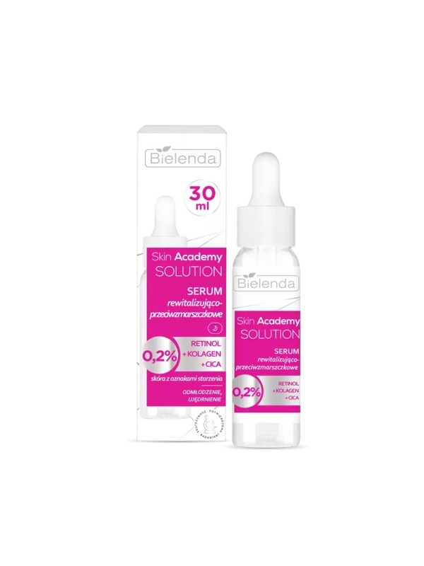 Bielenda Skin Academy Solutions Revitalisierendes und Anti-Falten Serum Retinol + Kollagen 30 ml