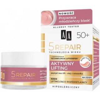 AA AGE TECHNOLOGY 5REPAIR 50+ Active Lifting Liftende en verhelderende dagcrème 50 ml