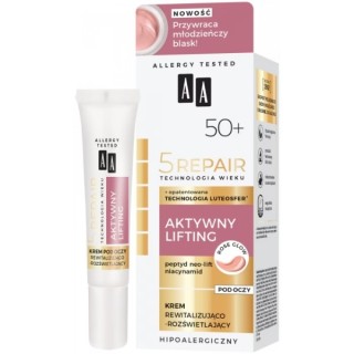 AA AGE TECHNOLOGY 5REPAIR 50+ Active Lifting Revitalizing and illuminating eye cream 15 ml