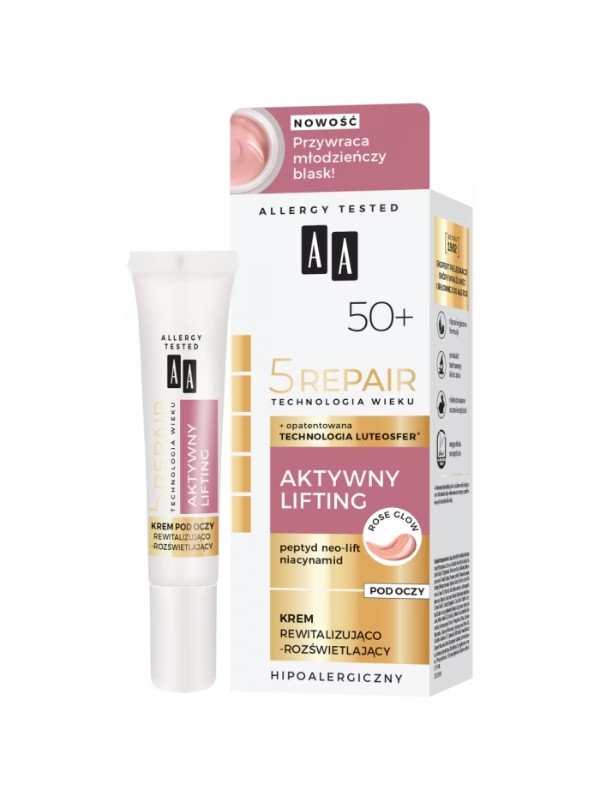 AA AGE TECHNOLOGY 5REPAIR 50+ Active Lifting Revitaliserende en verhelderende oogcrème 15 ml