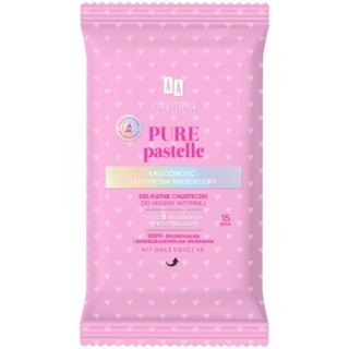 AA Pure Pastelle Delicate doekjes voor intieme hygiëne, zachtheid en bescherming van microflora, 15 stuks