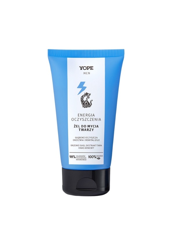 YOPE Men Wood Gezichtswasgel voor mannen Reinigingsenergie 150 ml