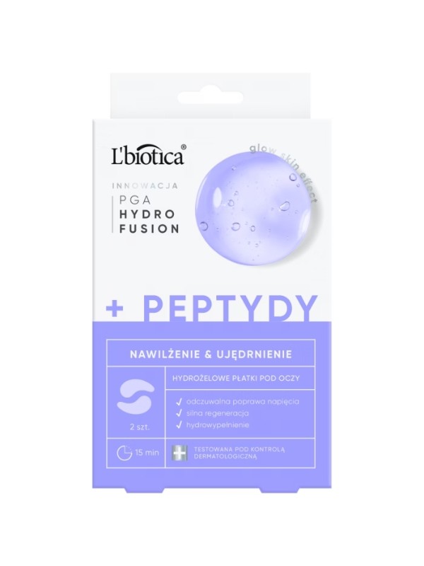 L'biotica PGA Hydro Fusion Hydrogel eye patches with peptides 2 pieces