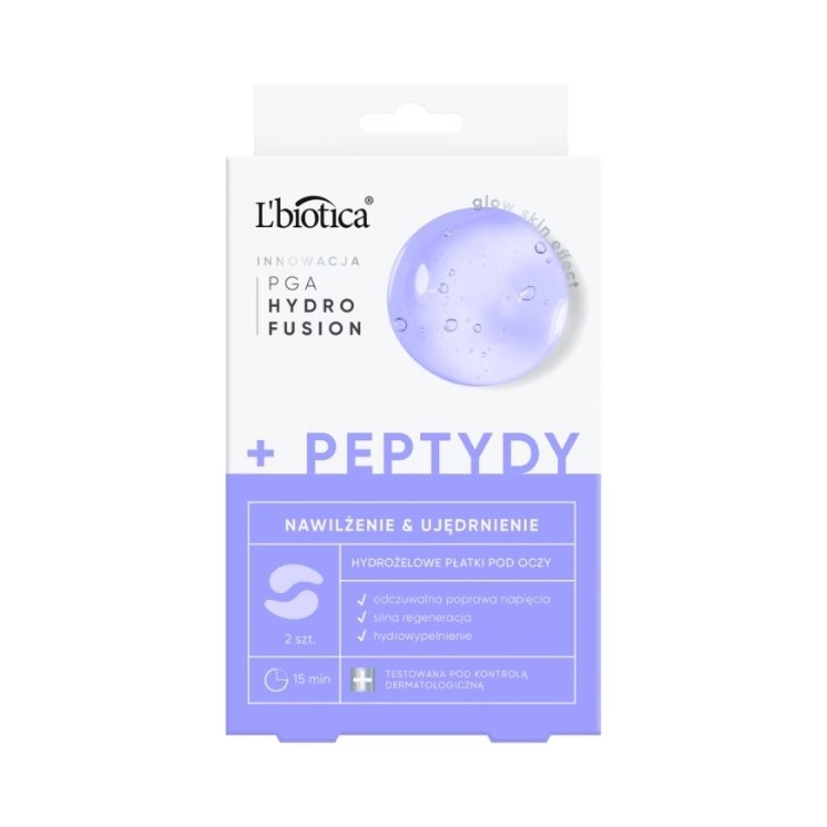 L'biotica PGA Hydro Fusion Hydrogel eye patches with peptides 2 pieces