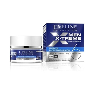 Eveline Men X-Treme 6in1 diep hydraterende Gezichtscrème voor mannen tegen roodheid 50 ml