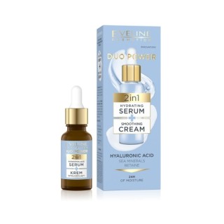 Eveline Duo Power 2in1 Hydraterend Serum + Gladmakende Gezichtscrème 18 ml