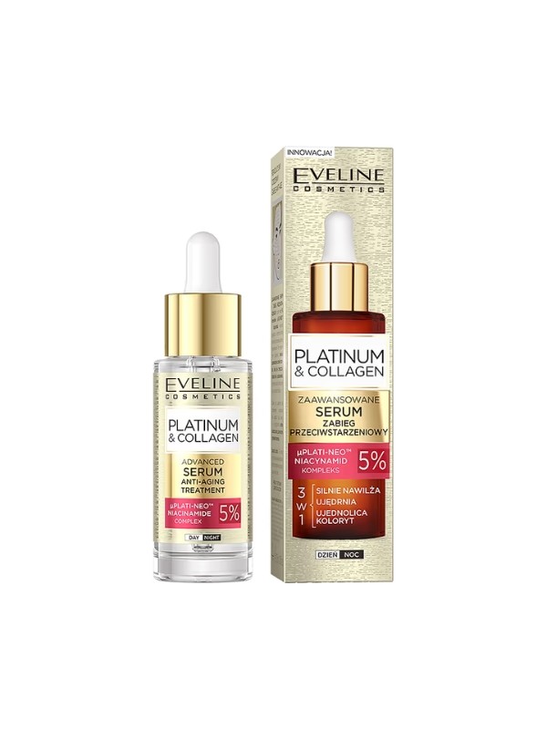 Eveline Platinum &Collagen Advanced Facial Serum Anti-aging behandeling 30 ml