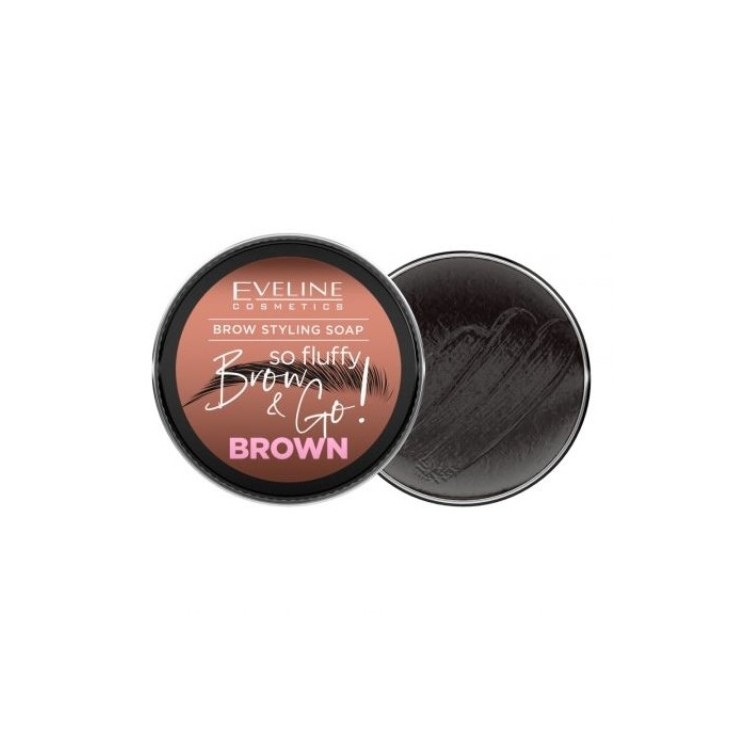 Eveline Brow&Go! So Fluffy Brown eyebrow styling soap 25 g