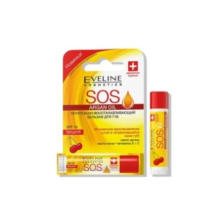 Eveline SOS nourishing and regenerating Lip balm SPF20 Cherry