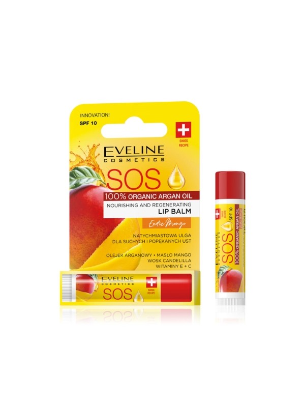 Eveline SOS nährender und regenerierender Lippenbalsam SPF10 Mango