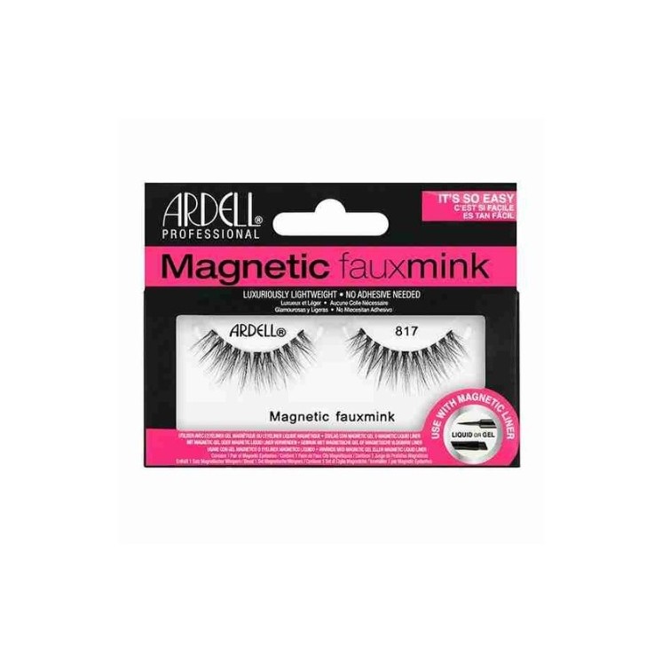 Ardell Magnetic Faux Mink Eyelashes on a strip /817/ Black 1 pair