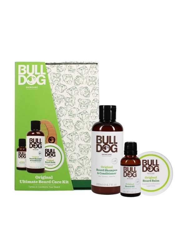 Bulldog Ultimate Original baardverzorgingsset: Baardshampoo 200 ml + Baardolie 30 ml + Baardbalsem 75 ml