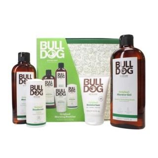 Bulldog Morning Rutine Lichaamsverzorgingsset: Douchegel 500 ml + Anti-transpirant Roll-on 75 ml + Shampoo 300 ml + Crème