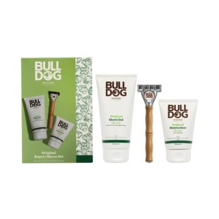 Bulldog Expert Shave Scheerset: Scheergel 175 ml + Hydraterende gezichtscrème 100 ml + Scheermes