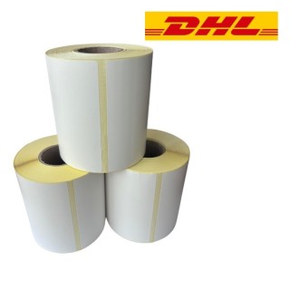 DHL verzendlabel wit, 102 mm x 210 mm, 210 etiketten op rol, 25 mm kern, ECO thermisch, duurzaam 3-pack