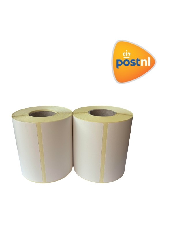 Post.NL shipping label white, 102 mm x 150 mm, 300 labels on a roll, 25 mm core, ECO thermal, durable 2-pack