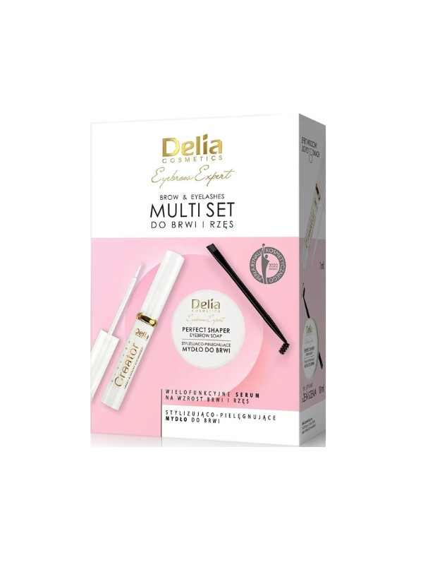 Delia Eyebrow Expert Set: styling Eyebrow Soap 10 ml + Eyebrow and eyelash Serum 7 ml