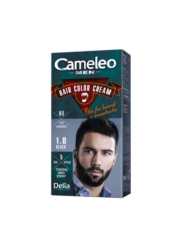 Delia Cameleo Men Haar- en baardverf voor mannen /1.0/ Black 30 ml