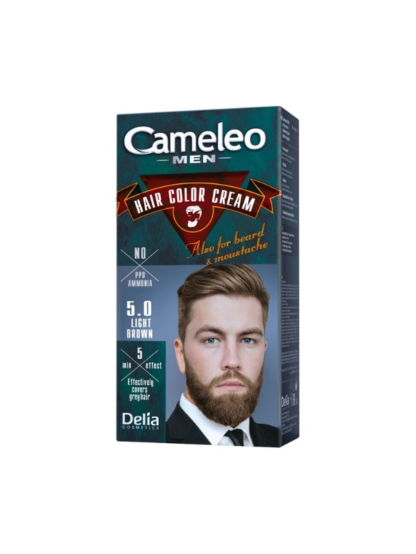 Delia Cameleo Men Hair and beard dye for men / 5 / Light Brown 30 ml