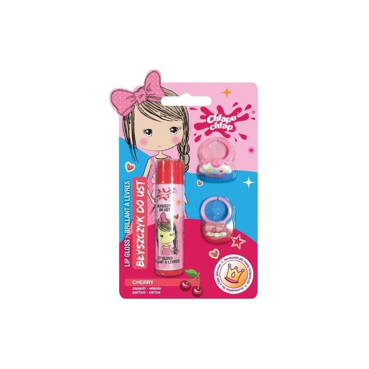 Chlapu Chlap Cherry Lipgloss + 2 Ringen